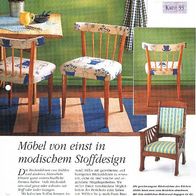Möbel von einst in modischem Stoffdesign (Deko-K) - Infokarte über
