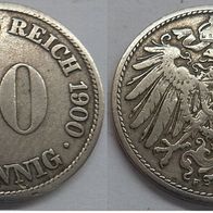 Deutsches Reich 10 Pfennig 1900 F ## S15