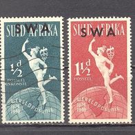Südwestafrika, 1949, Weltpostunion, 2 Briefm.