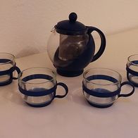 neues Teeservice kleine Teekanne und 4 kleine Teegläser
