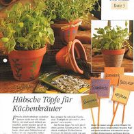 Hübsche Töpfe für Küchenkräuter (Deko-K) - Infokarte über