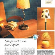Lampenschirme aus Papier (Deko-K) - Infokarte über