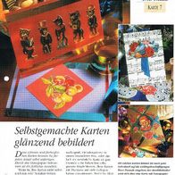 Selbstgemachte Karten glänzend bebildert (Deko-K) - Infokarte über
