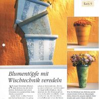 Blumentöpfe mit Wischtechnik veredeln (Deko-K) - Infokarte über