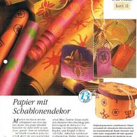 Papier mit Schablonendekor (Deko-K) - Infokarte über