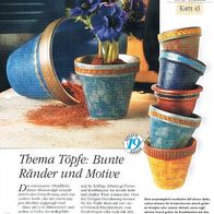 Thema Töpfe: Bunte Ränder und Motive (Deko-K) - Infokarte über