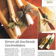 Kerzen als leuchtende Geschenkideen (Deko-K) - Infokarte über