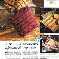 Kissen und Accessoires afrikanisch inspiriert (Deko-K) - Infokarte über