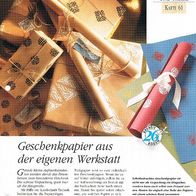 Geschenkpapier aus der eigenen Werkstatt (Deko-K) - Infokarte über