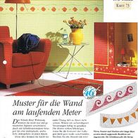 Muster für die Wand am laufenden Meter (Deko-K) - Infokarte über