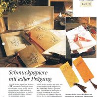 Schmuckpapiere mit edler Prägung (Deko-K) - Infokarte über