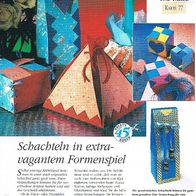 Schachteln in extravagantem Formenspiel (Deko-K) - Infokarte über