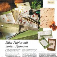 Edles Papier mit zarten Pflanzen (Deko-K) - Infokarte über