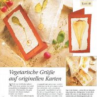 Vegetarische Grüße auf originellen Karten (Deko-K) - Infokarte über