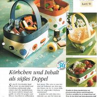 Körbchen und Inhalt als süßes Doppel (Deko-K) - Infokarte über