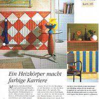 Ein Heizkörper macht farbige Karriere (Deko-K) - Infokarte über