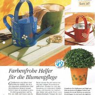 Farbenfrohe Helfer für die Blumenpflege (Deko-K) - Infokarte über