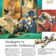 Packpapier in reizvoller Verkleidung (Deko-K) - Infokarte über