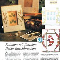Rahmen mit floralem Dekor durchbrochen (Deko-K) - Infokarte über