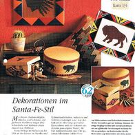 Dekorationen im Santa-Fe-Stil (Deko-K) - Infokarte über