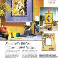 Kunstvolle Bilderrahmen selbst fertigen (Deko-K) - Infokarte über