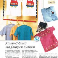 Kinder-T-Shirts mit farbigen Motiven (Deko-K) - Infokarte über