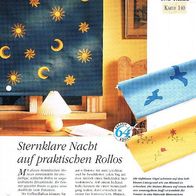 Sternklare Nacht auf praktischen Rollos (Deko-K) - Infokarte über