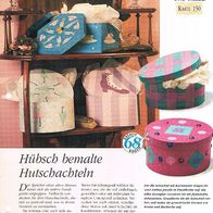 Hübsch bemalte Hutschachteln (Deko-K) - Infokarte über
