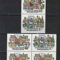 Ungarn 1969. Mi.2514 - 2517 aus MH. Postfrisch.