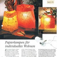 Papierlampen für individuelles Wohnen (Deko-K) - Infokarte über