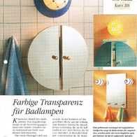 Farbige Transparenz für Badlampen (Deko-K) - Infokarte über
