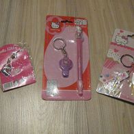 Für Hello Kitty - Fans : Armband + Schlüsselanhänger + Kugelschreiber NEU & OVP (1217