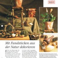 Mit Fundstücken aus der Natur dekorieren (Deko-K) - Infokarte über