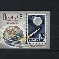 Ungarn 1969. Apollo 8. Block.68.A. Postfrisch.