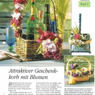 Attraktiver Geschenkkorb mit Blumen (Deko-K) - Infokarte über