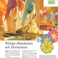 Witzige Platzkarten mit Tiermotiven (Deko-K) - Infokarte über