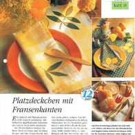 Platzdeckchen mit Fransenkanten (Deko-K) - Infokarte über