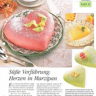 Süße Verführung: Herzen in Marzipan (Deko-K) - Infokarte über