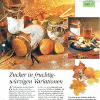 Zucker in fruchtig-würzigen Variationen (Deko-K) - Infokarte über