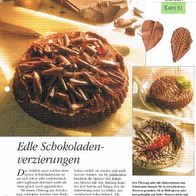 Edle Schokoladenverzierungen (Deko-K) - Infokarte über