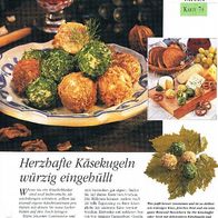 Herzhafte Käsekugeln würzig eingehüllt (Deko-K) - Infokarte über