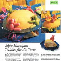 Süße Marzipan-Teddies für die Torte (Deko-K) - Infokarte über