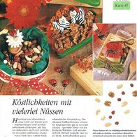 Köstlichkeiten mit vielerlei Nüssen (Deko-K) - Infokarte über