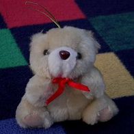 Teddy, kleiner Bär 11cm sitzend, Schleife und Aufhänger
