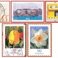 103 Deutschland - fünf gestempelte Briefmarken verschiedene Werte