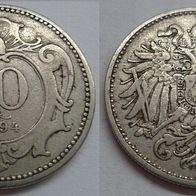 Österreich 10 Heller 1894 ## S13