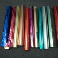 11 verschiedene Folienrollen fürs Basteln, teilweise 2-farbig (M#)