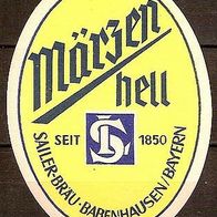ALT ! Bieretikett Sailer Bräu † 1965 Babenhausen Unterallgäu Schwaben Bayern