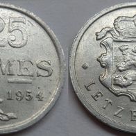 Luxemburg 25 Centimes 1954 ## R