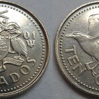 Barbados 10 Cents 2001 ## S17